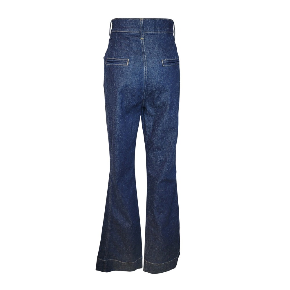 Anthropologie Pilcro Wide Leg Jeans 29 Dark Wash High Rise Western Coastal Boho - Picture 8 of 9